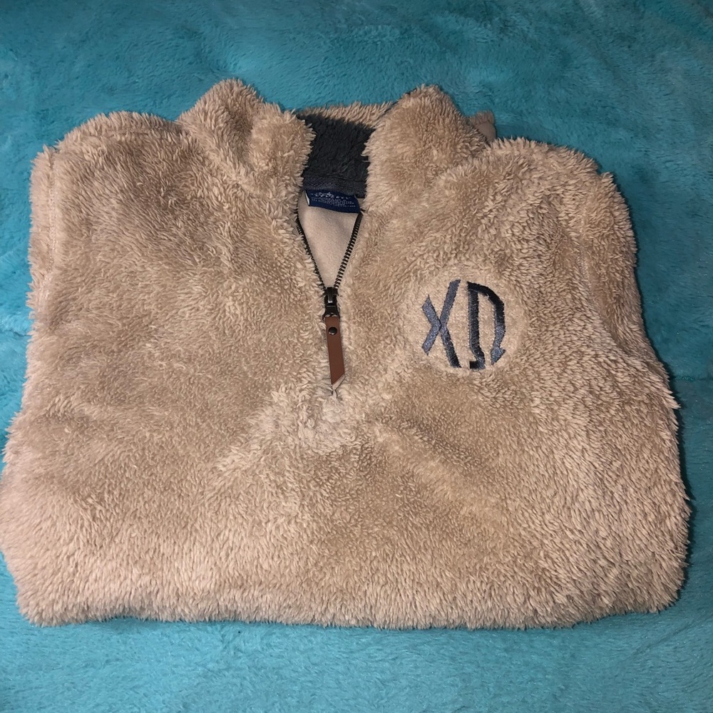Chi Omega Fuzzy Fleece 1/4 Zip